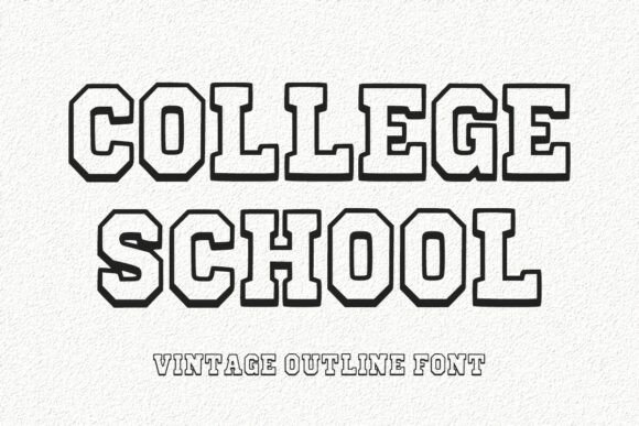 Captivating College School Font: A Bold Vintage Choice