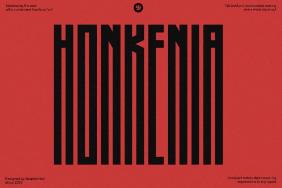 Discover Honkenia: The Ultra-Condensed Font for Modern Design