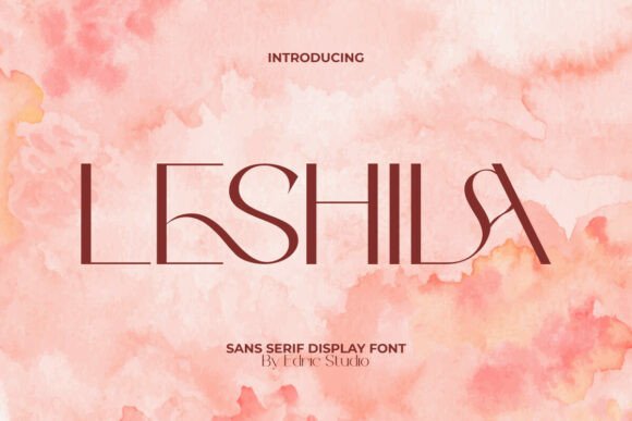 Discover the Elegance of Leshila: A Modern Sans-Serif Floral Display Font