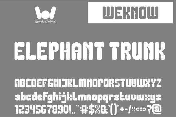 Discover the Versatility and Charm of Elephant Trunk Font