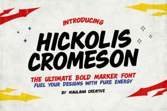 Inject Pure Energy with Hickolis Cromeson: A Bold, Handcrafted Font for Impactful Design