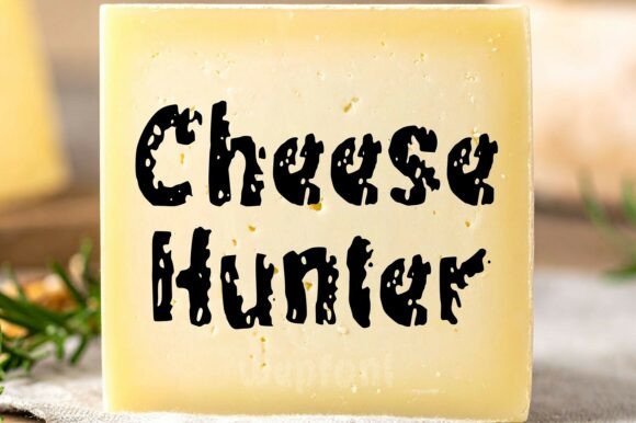 Say Hello to Cheese Hunter 🧀: A Handcrafted Display Font for Rustic Charm